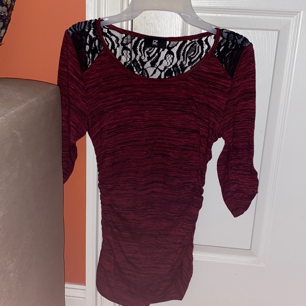 Red & Black Ruched Sides & Bottom